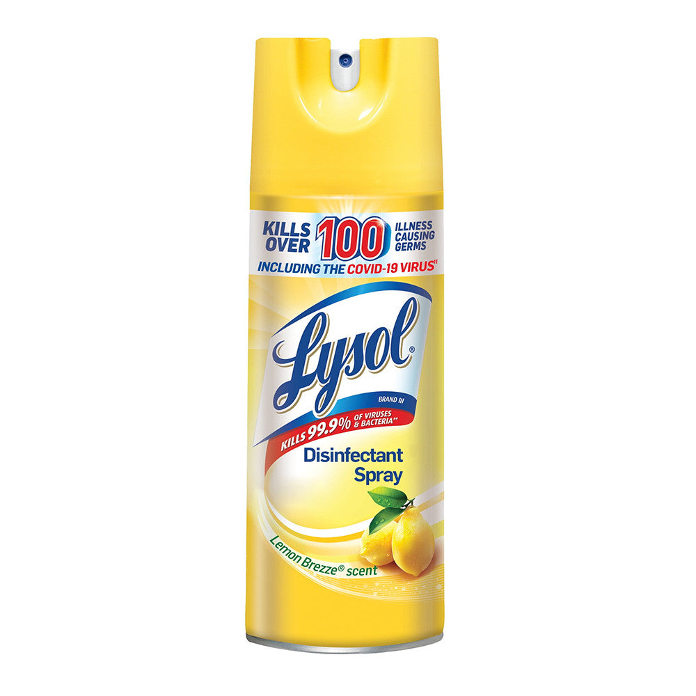 Lysol Lemon Breeze Scented Disinfectant Spray, Kills Cold and Flu Viruses, 12.5 Oz